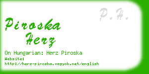 piroska herz business card